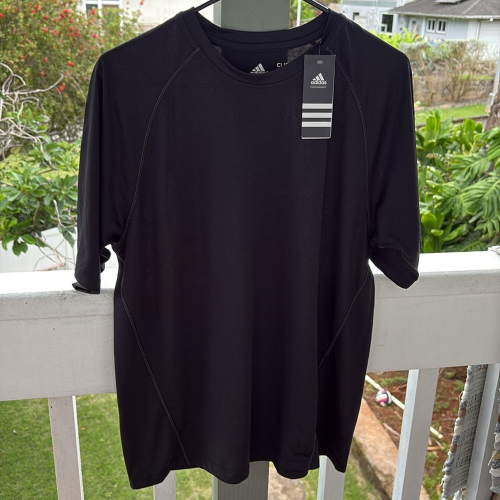 Mens Adidas Climate Black ShirtM